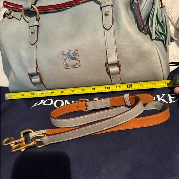 Dooney & Bourke Florentine Satchel  Light bluish color - Picture 7 of 10